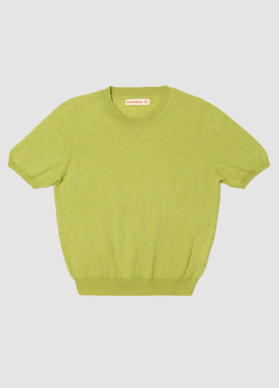 Emer Cashmere T-Shirt in Lime