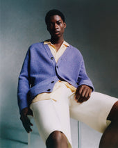 Mens Maura V-neck Cardigan in Heather