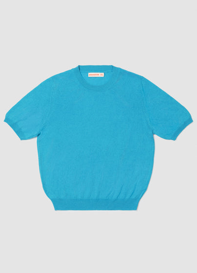 Emer Cashmere T-Shirt in Vivid Blue