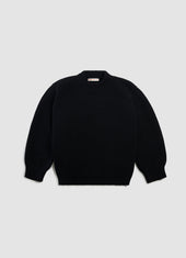 Caragh Chunky Crewneck in Black