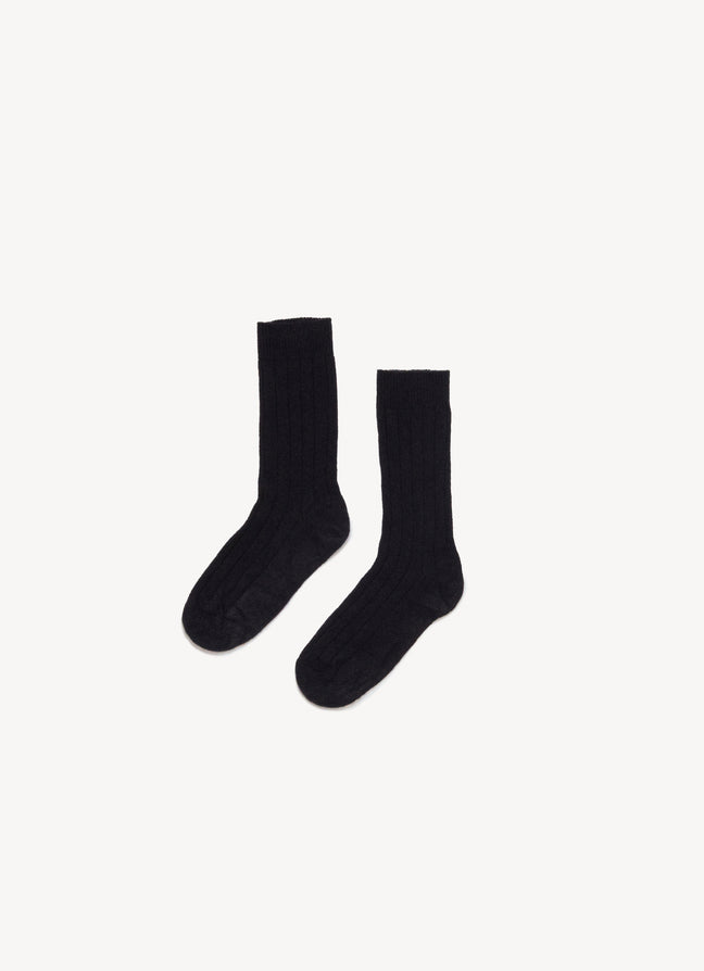Cora Cashmere Socks in Dark Navy