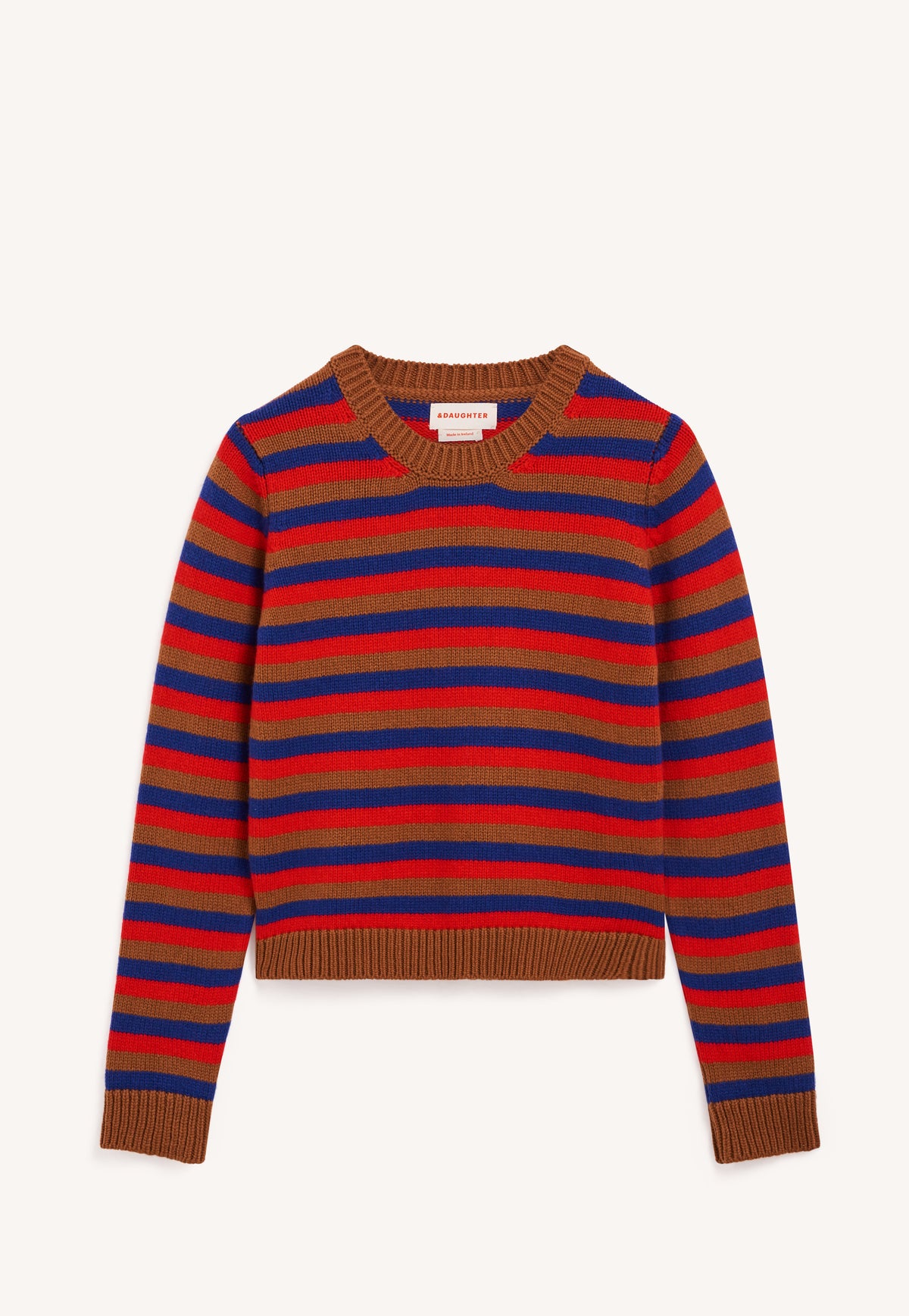 Rosha Shrunken Crewneck Hazelnut Poppy & Smalt