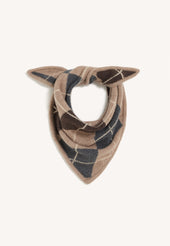 Argyle Foulard in Dark Natural with Grey