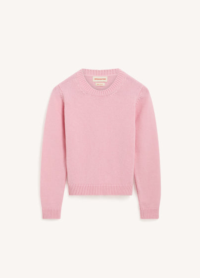 Rosha Shrunken Crewneck in Pale Pink
