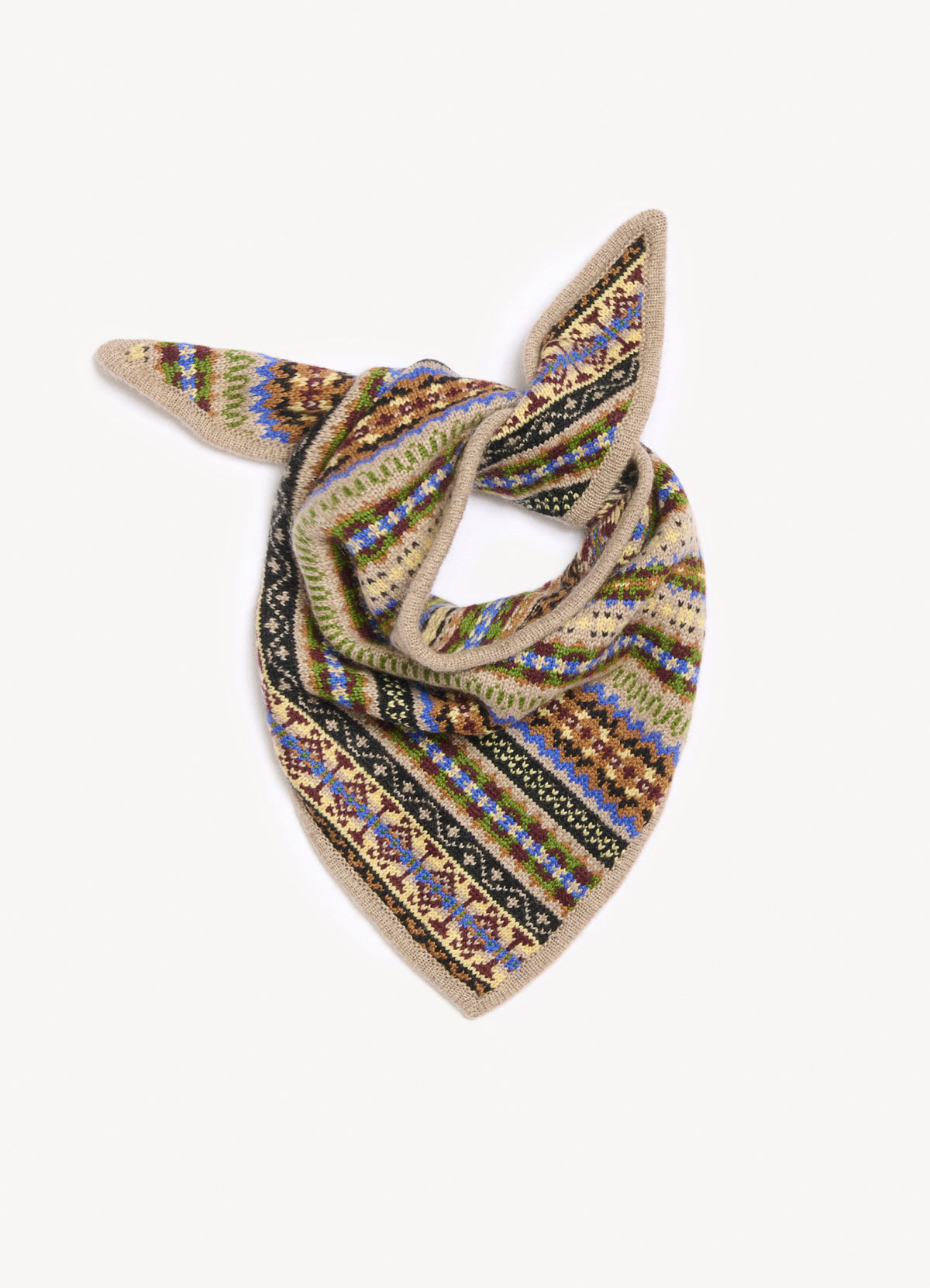 Fairisle Cashmere Foulard Dark Multi