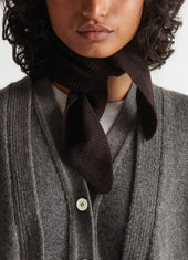 Fionn Cashmere Foulard in Dark Brown