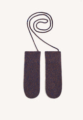 Cashmere Mittens in Hazelnut/Smalt Marle