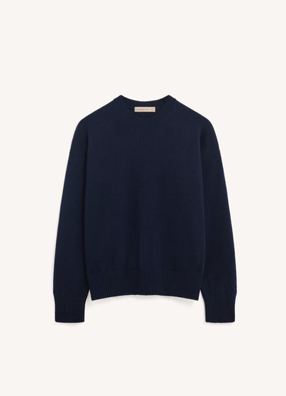 Innes Slouch Crewneck in Navy