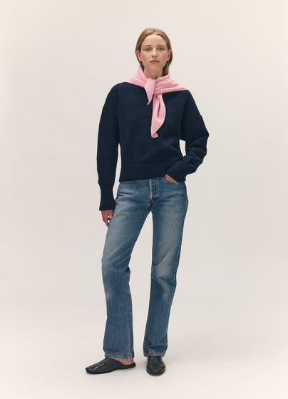 Fionn XL Cashmere Foulard in Pale Pink