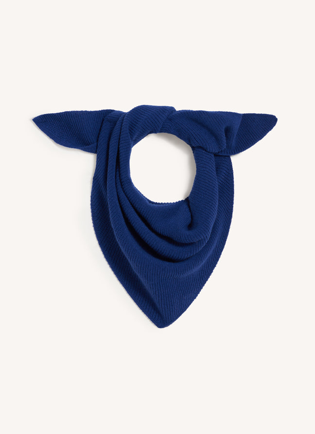 Fionn XL Cashmere Foulard in Smalt Blue