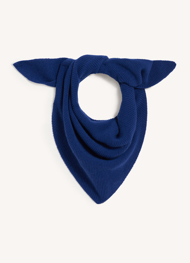 Fionn XL Cashmere Foulard in Smalt Blue