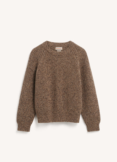 Rowan Rib Crew in Brown Marle