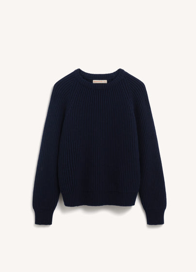 Rowan Rib Crew in Navy