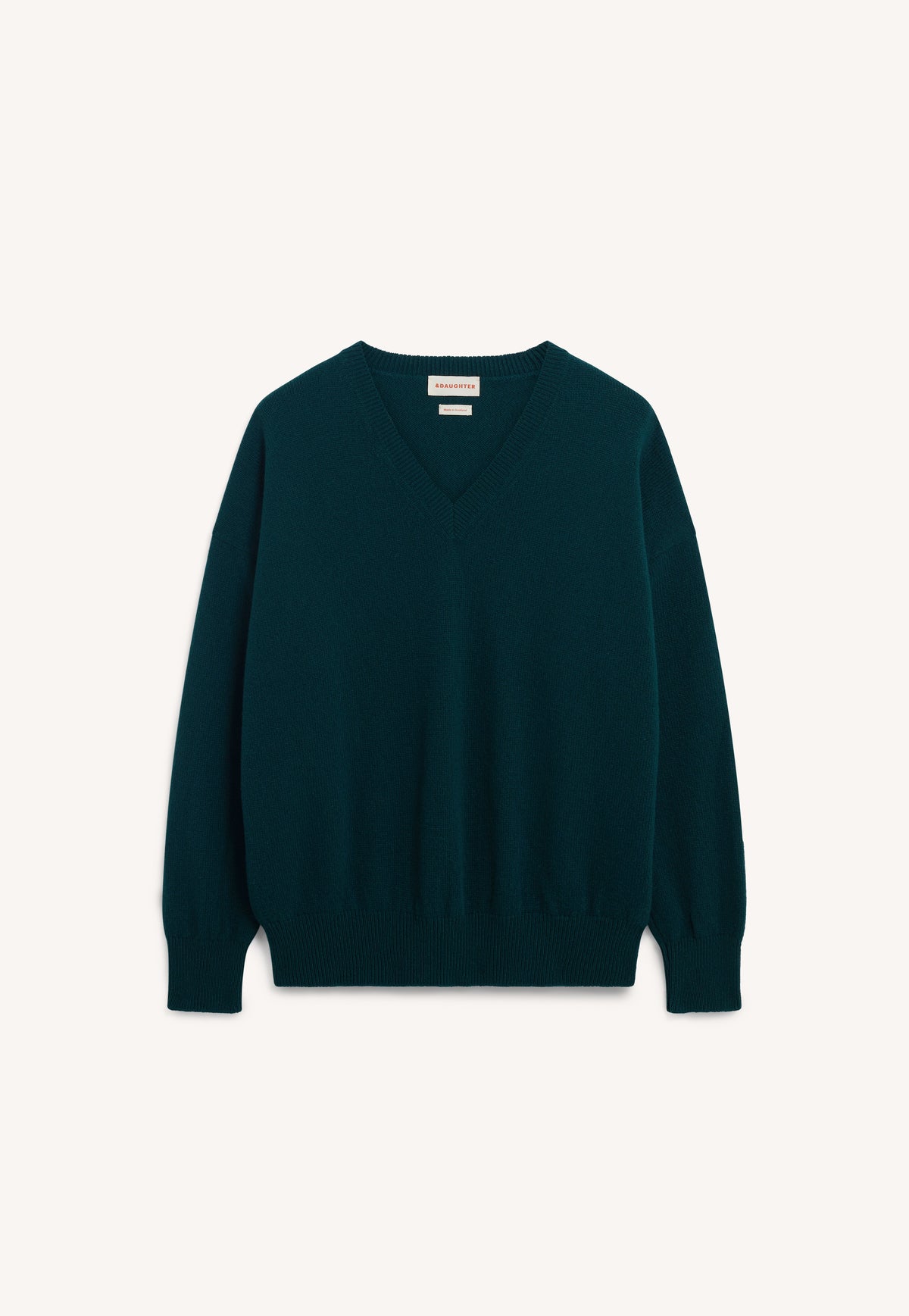 Innes Slouch V-Neck in Holly Green