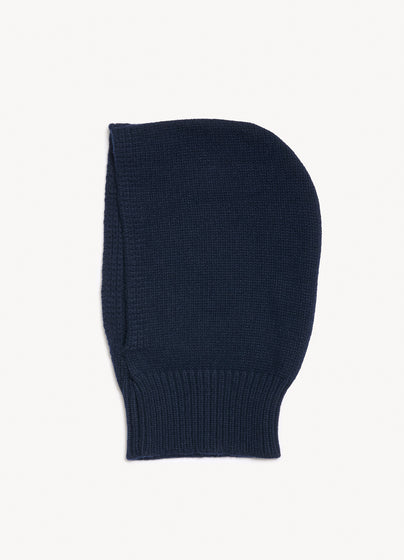 Hand Knit Hood in Navy