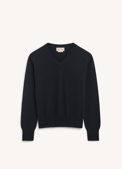 Skye Cashmere V-Neck in Black