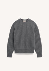 Mens Rooney Rib Crewneck in Derby Grey