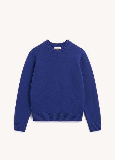 Mens Rosha Crewneck in Smalt Blue