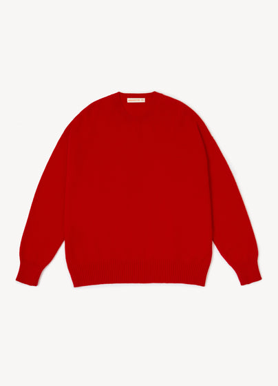 Innes Slouch Crewneck in Poppy Red