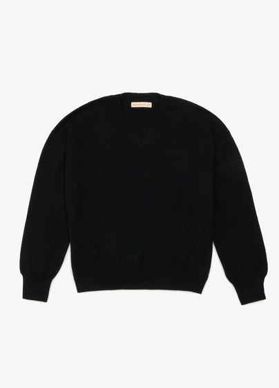 Tahra Cashmere V-Neck in Black