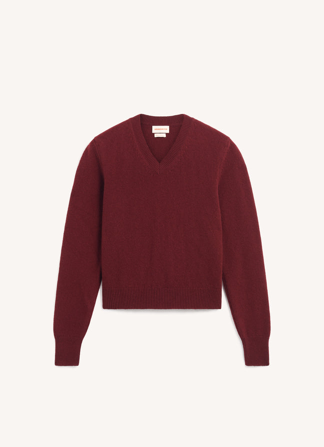 Sligo V-Neck in Burgundy