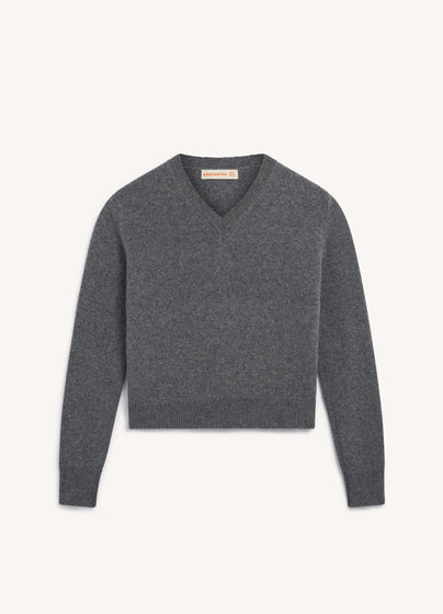 Sligo V-Neck in Derby Grey
