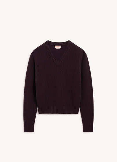 Glenn V-Neck in Dark Brown
