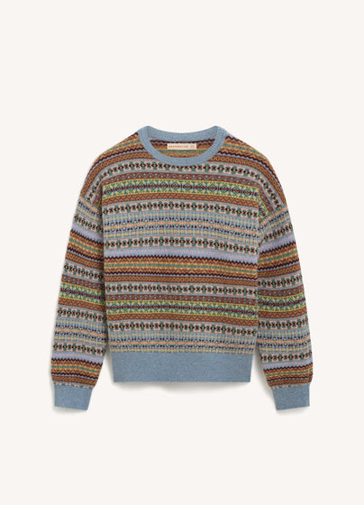 Innes Slouch Fairisle Crewneck in Vintage Multi