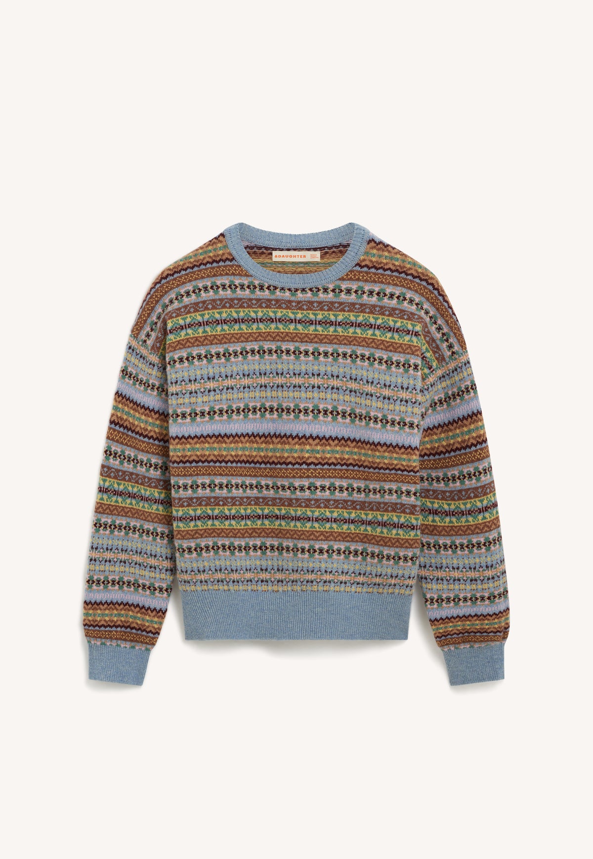 Slocuh Innes Slouch Fairisle Crewneck in Vintage Multi – &Daughter