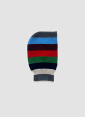 Hand Knit Geelong Hood in Multi Stripe