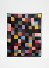 Patchwork Hand Intarsia Blanket in Multi